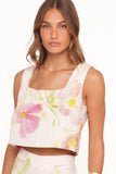 Devlin Top Pink Garden Floral