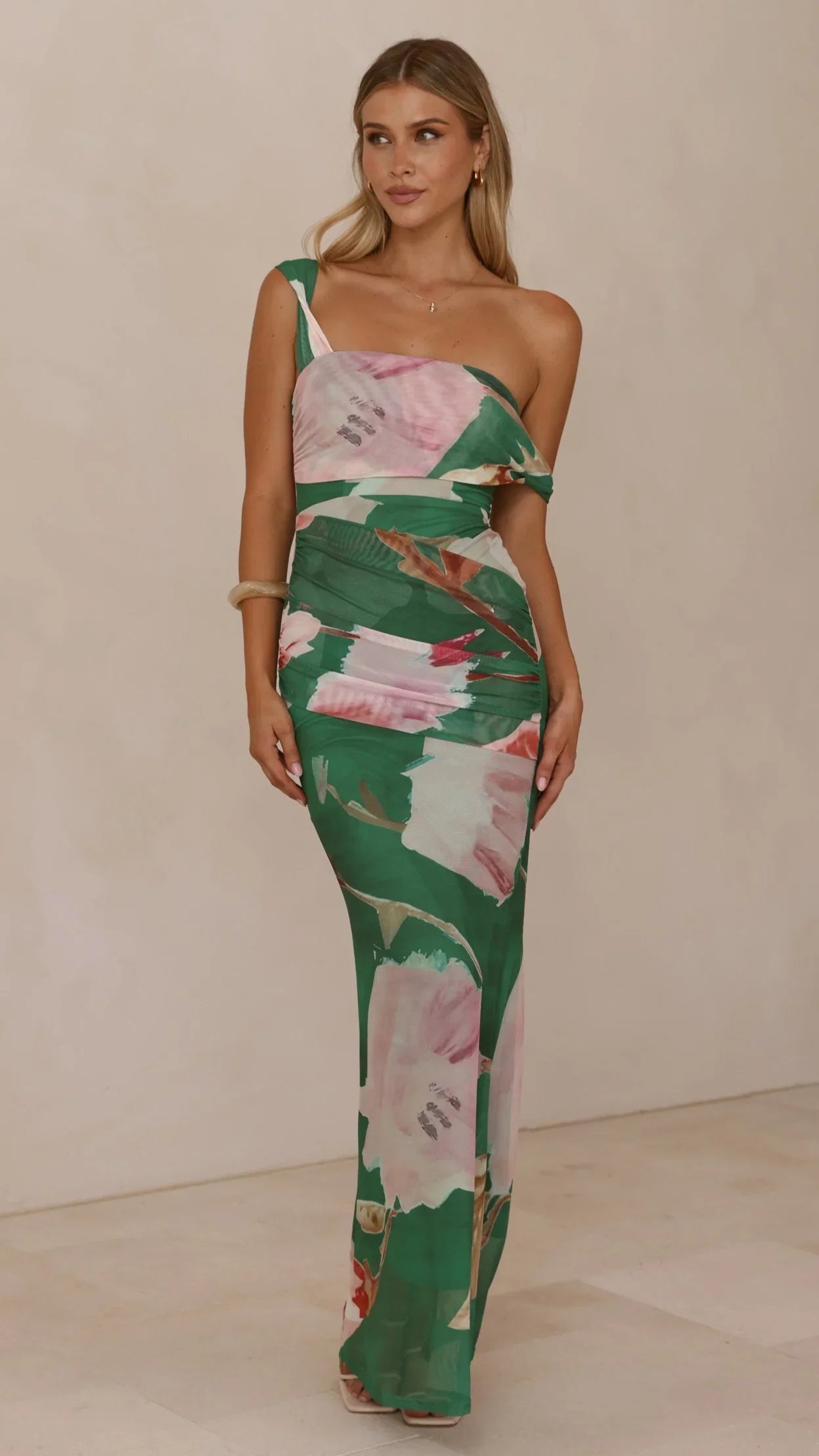 Lena Maxi Dress Green Floral