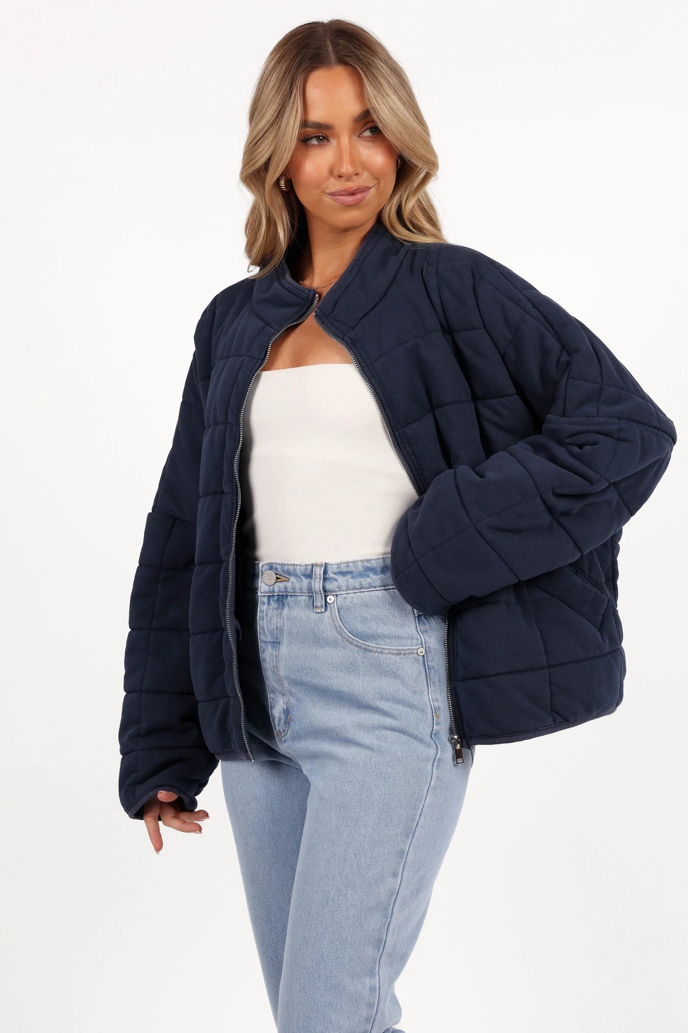 Alegra Quilted Jacket Navy
