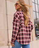 Petaluma Cotton Blend Plaid Button Down Top