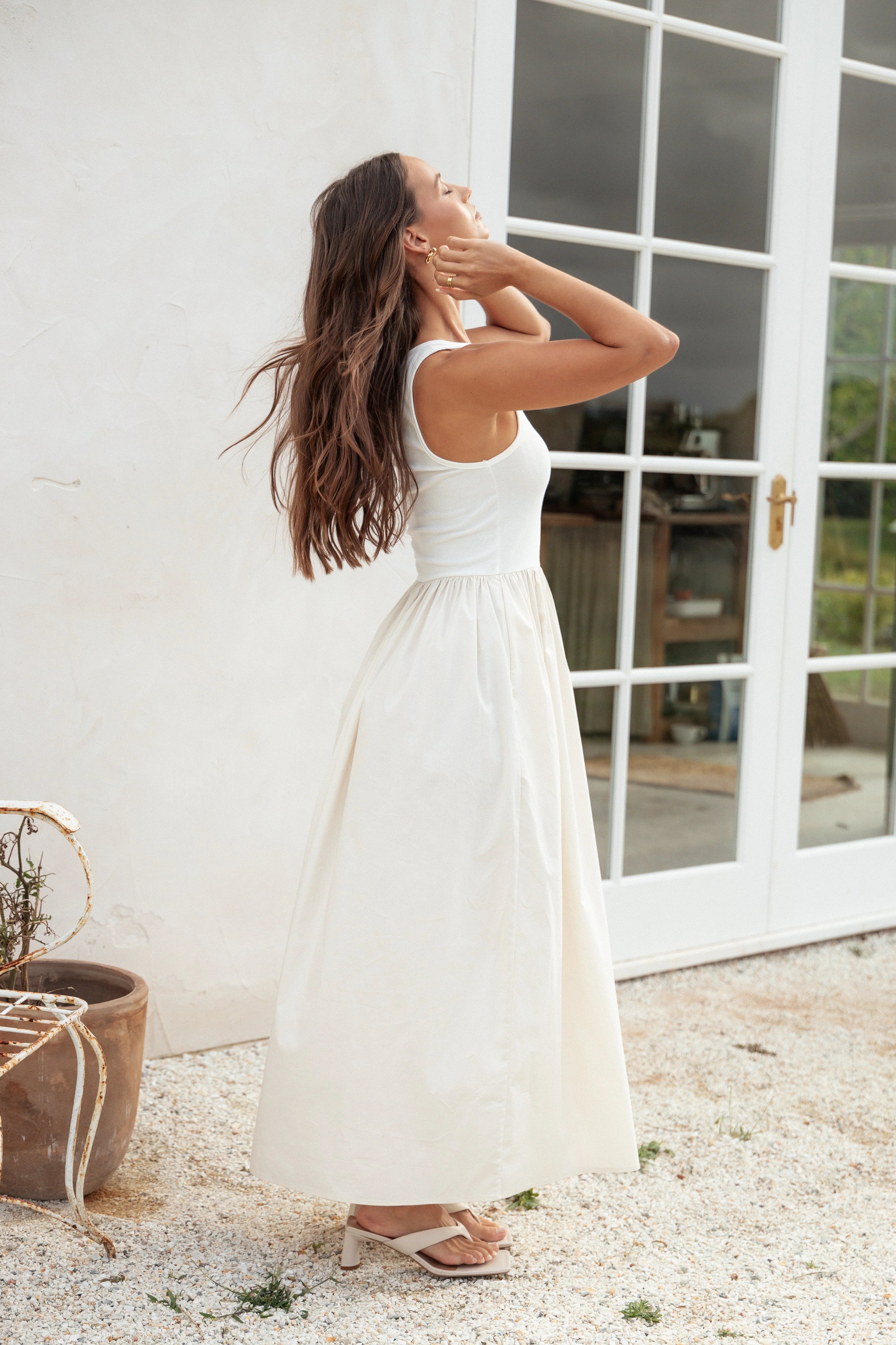 Franki Midi Dress White Cream