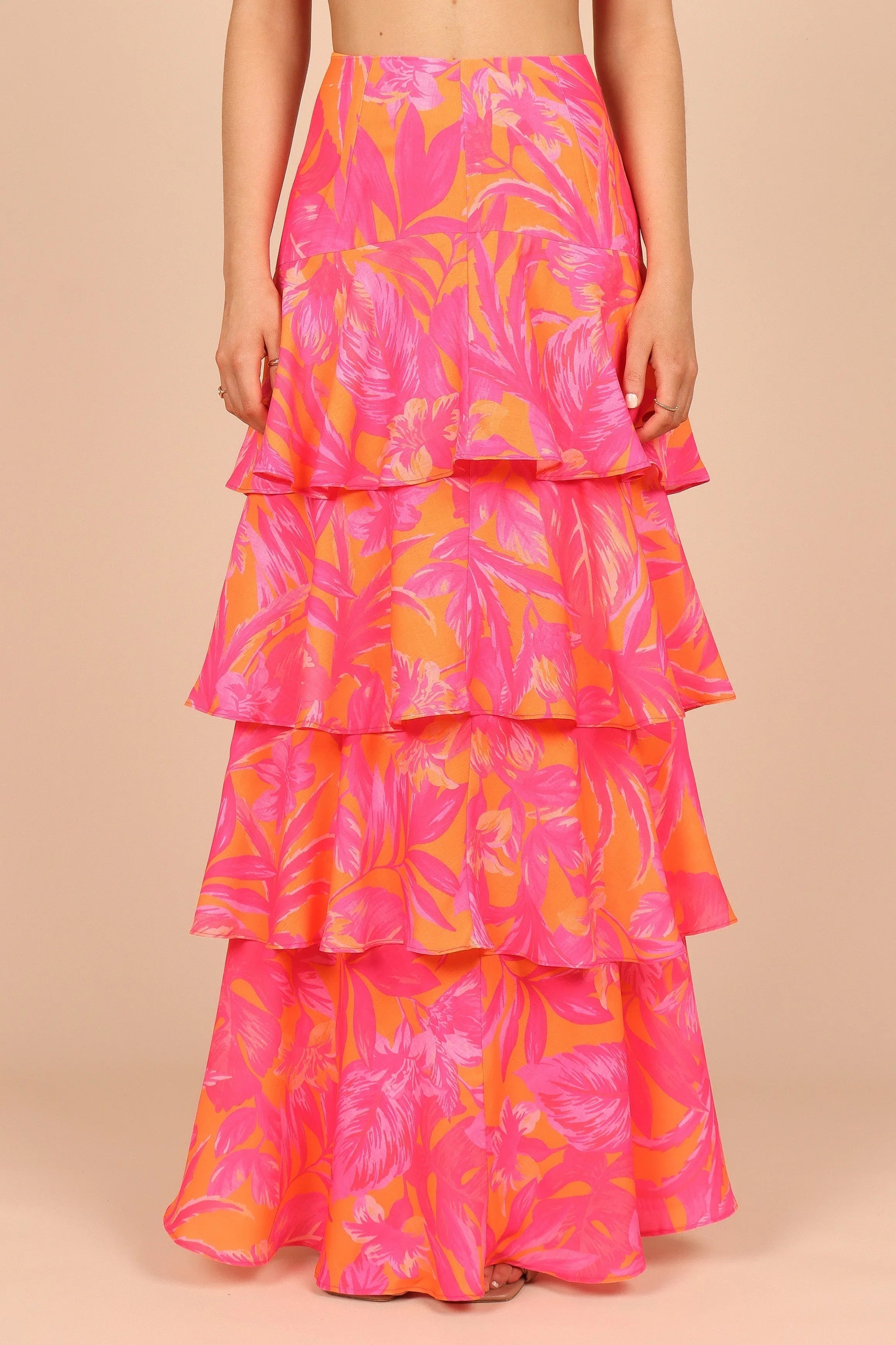 Addison Maxi Skirt Pink Tropics