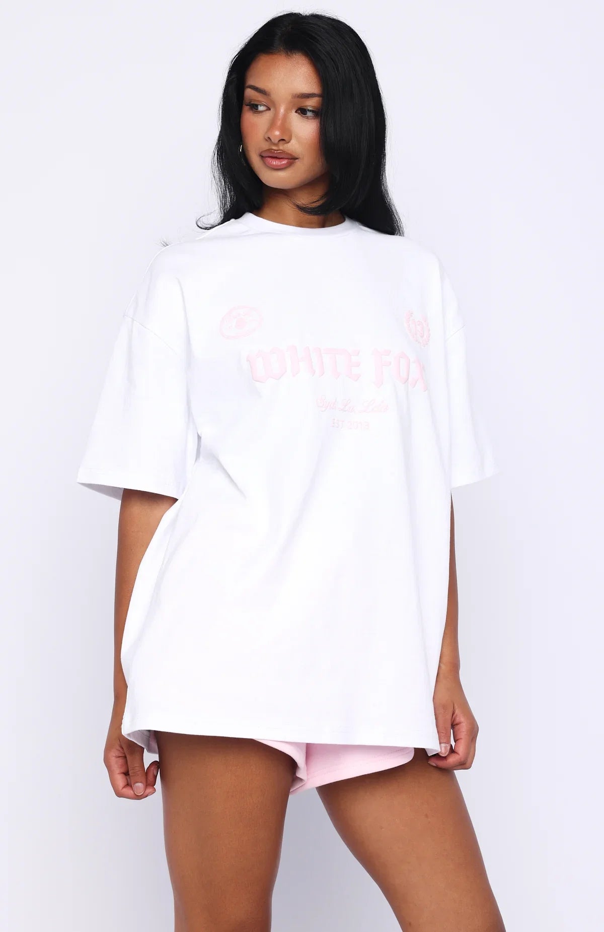 Vibe Too High Oversized Tee White