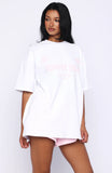 Vibe Too High Oversized Tee White