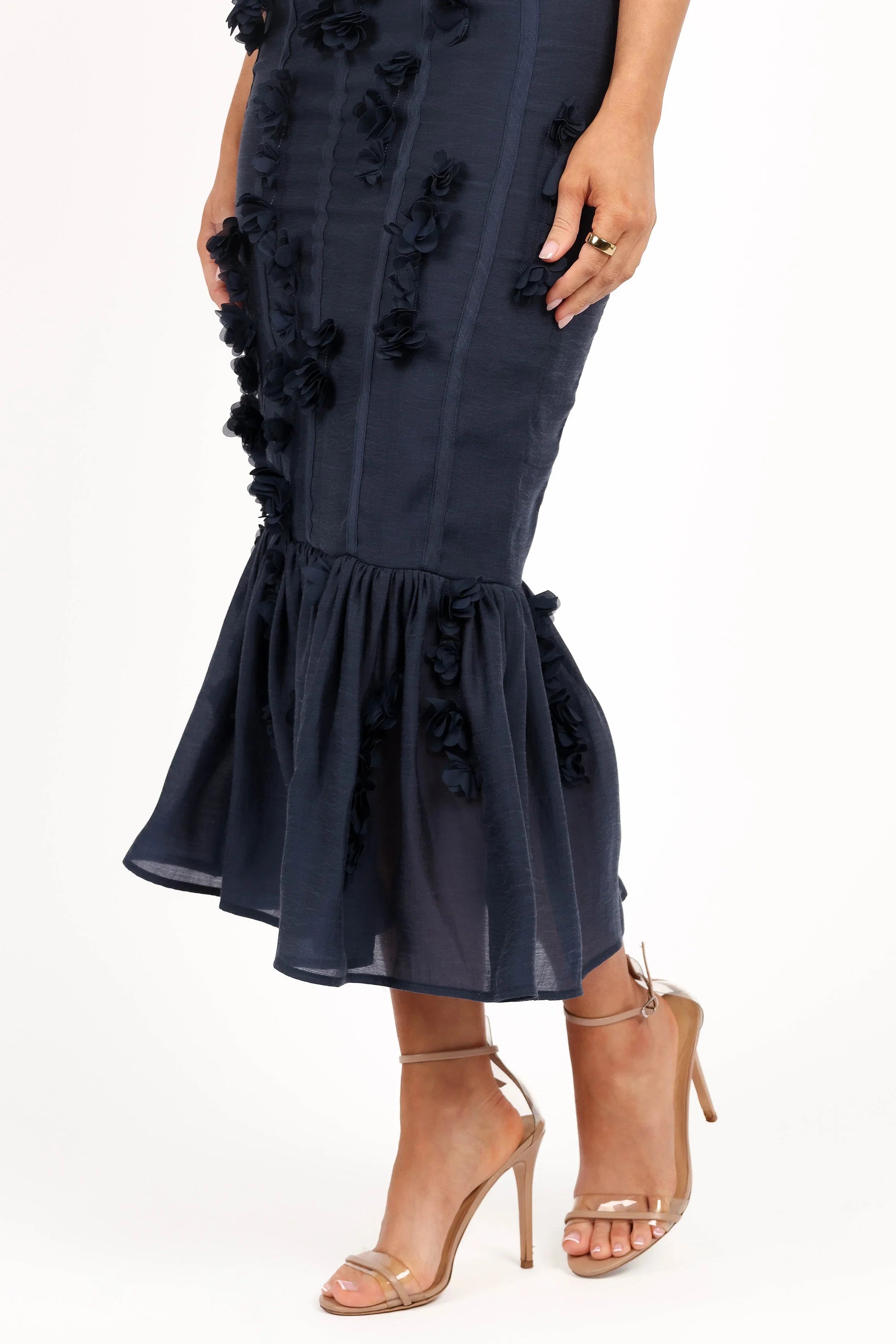 Posedly Midi Dress Navy