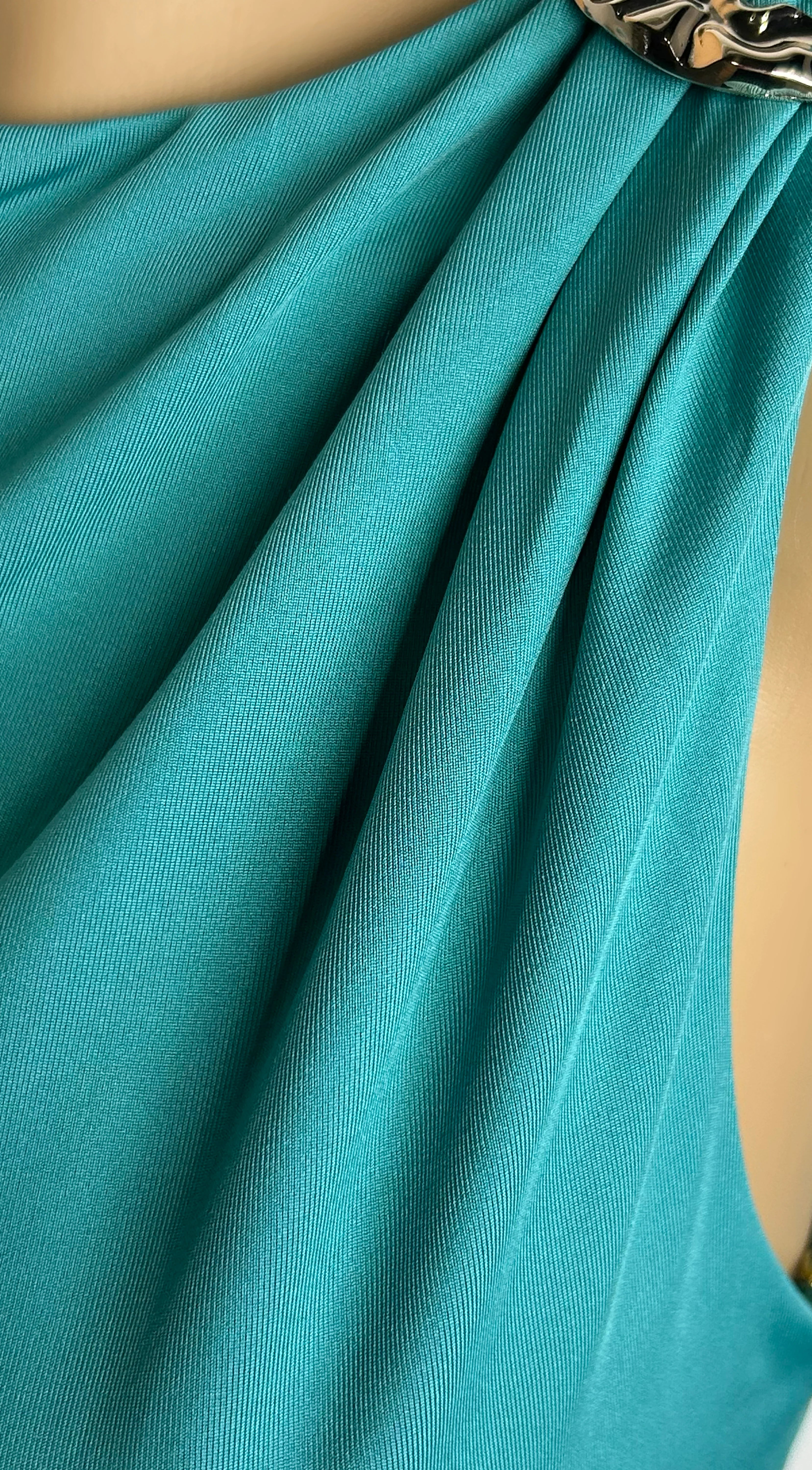 Seranova Ring Detail Midi Dress Teal Green