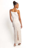 Mika Floral Lace Maxi Skirt White