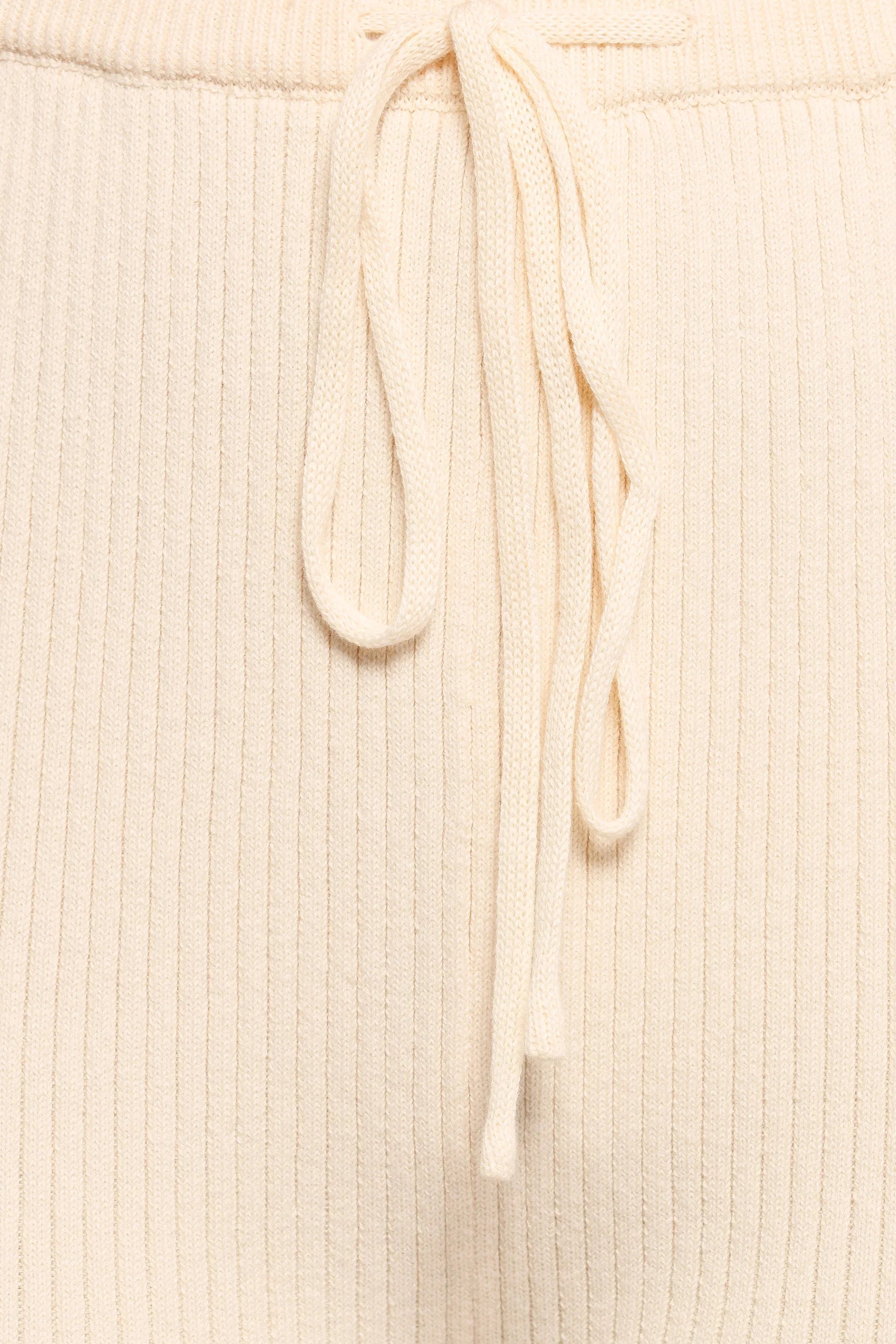 Beeba Ribbed Knit Pants Cream
