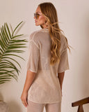Solessa Lurex Crochet Cover Up Top