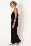 Jillian Plisse Jumpsuit Black