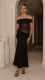 Tiarna Off The Shoulder Maxi Dress Black