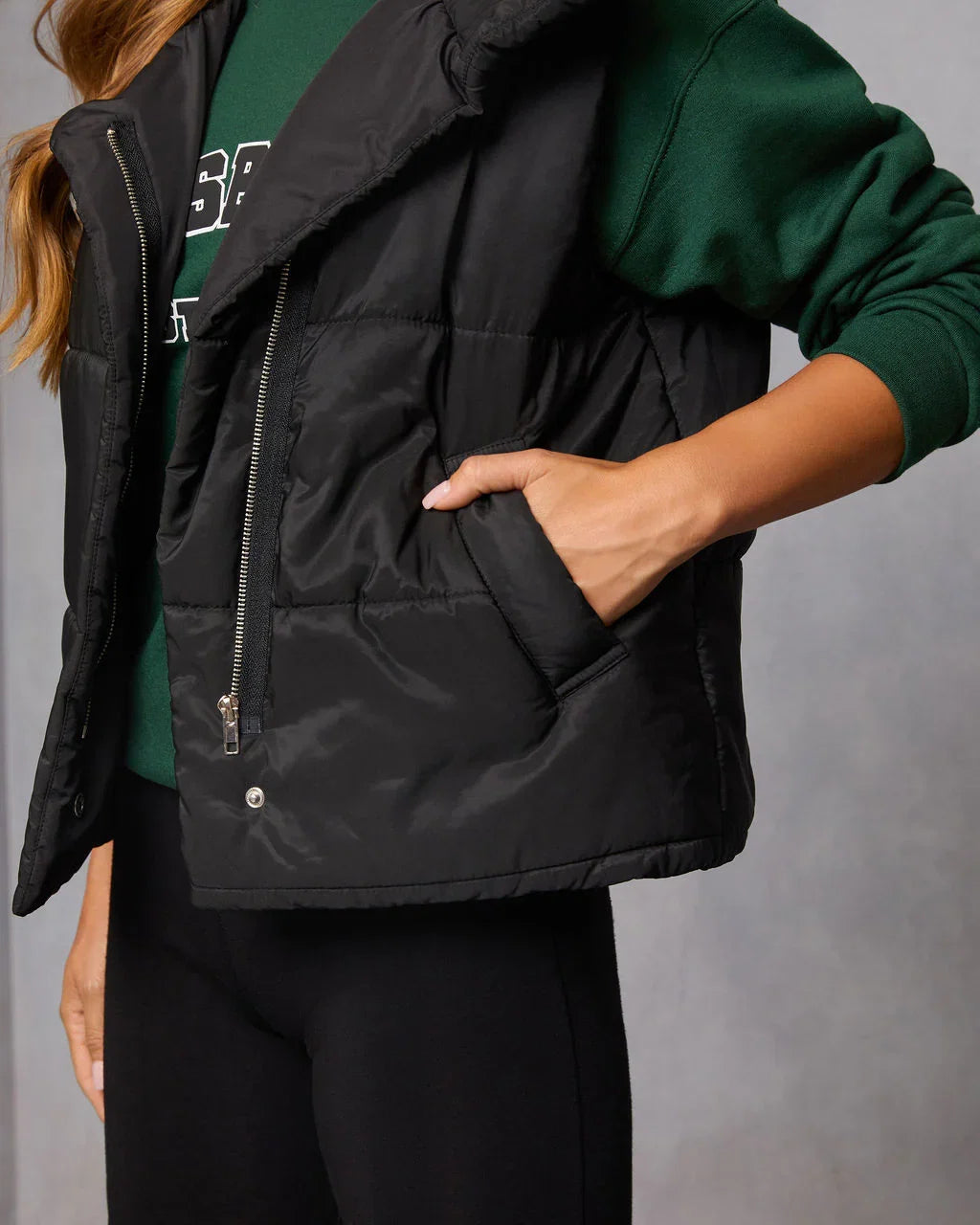 Anna Pocketed Puffer Vest