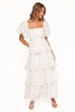 Chapel Maxi Dress White Vintage Floral