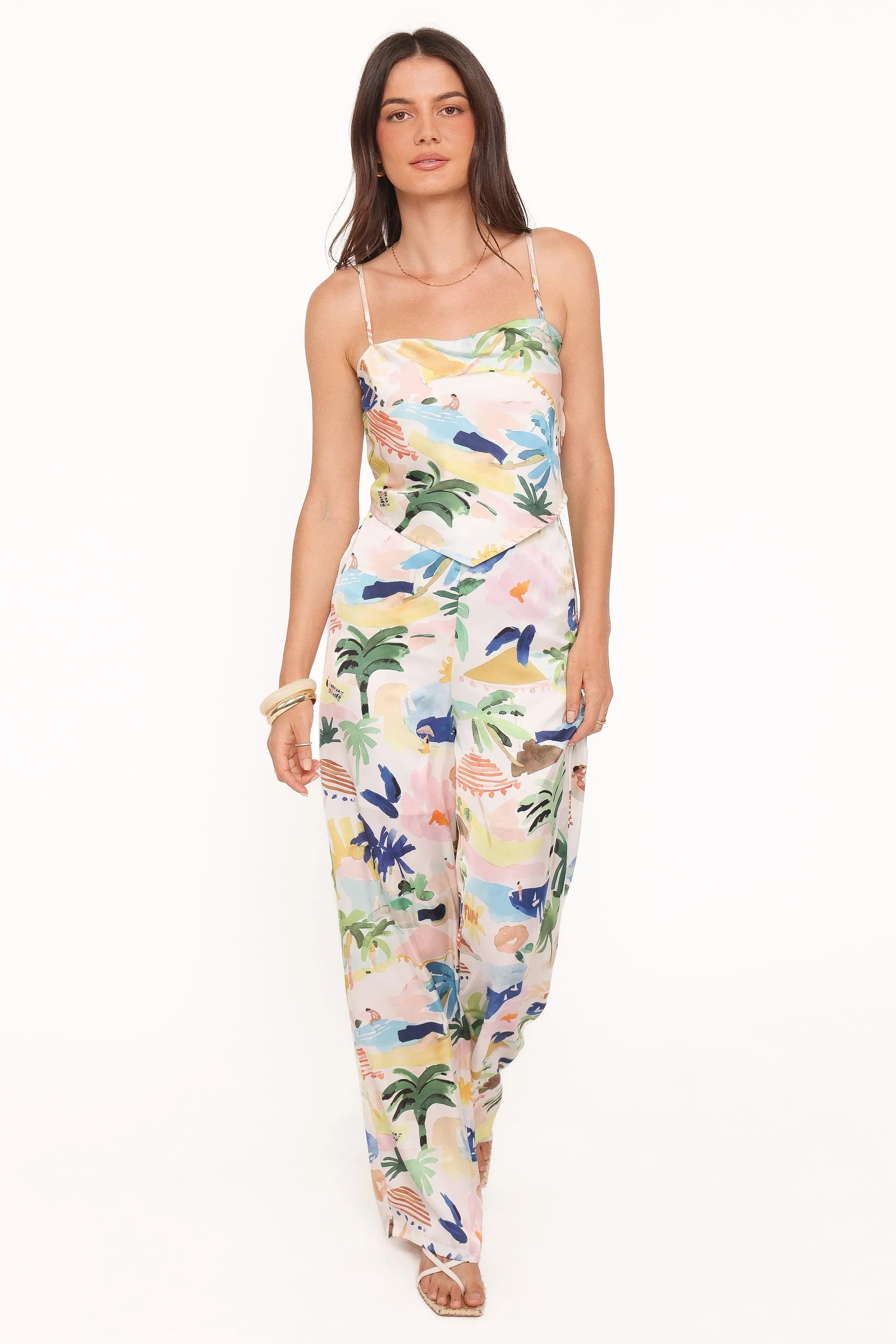 Alba Scarf Top Cream Resort Isle