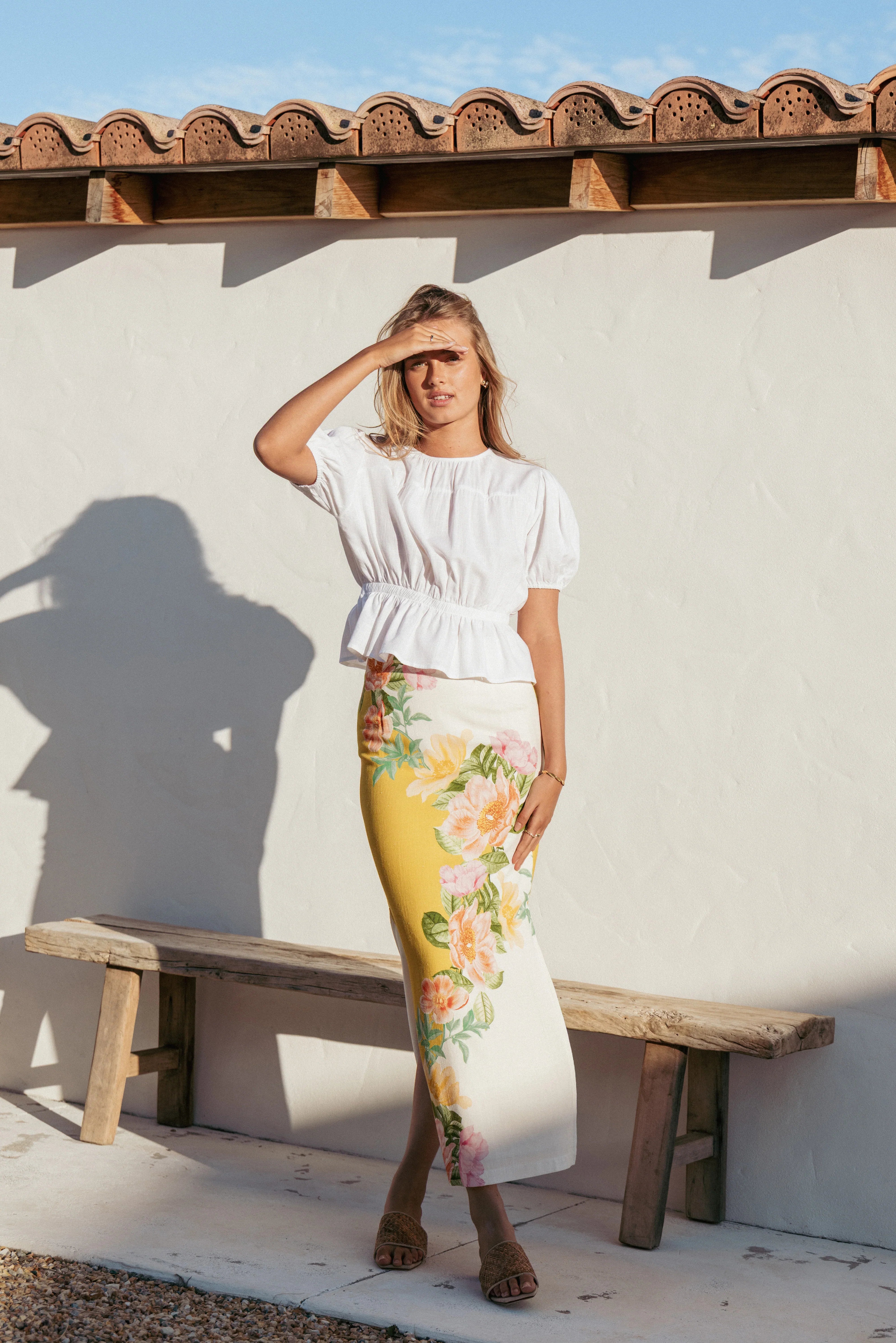 Peta Maxi Skirt Yellow Poppy