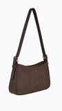Lilu Shoulder Bag Choc Suede