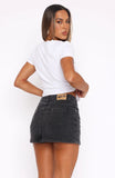 Dont Leave Me Denim Skort Black Acid