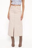 Dana Denim Midi Skirt Bone