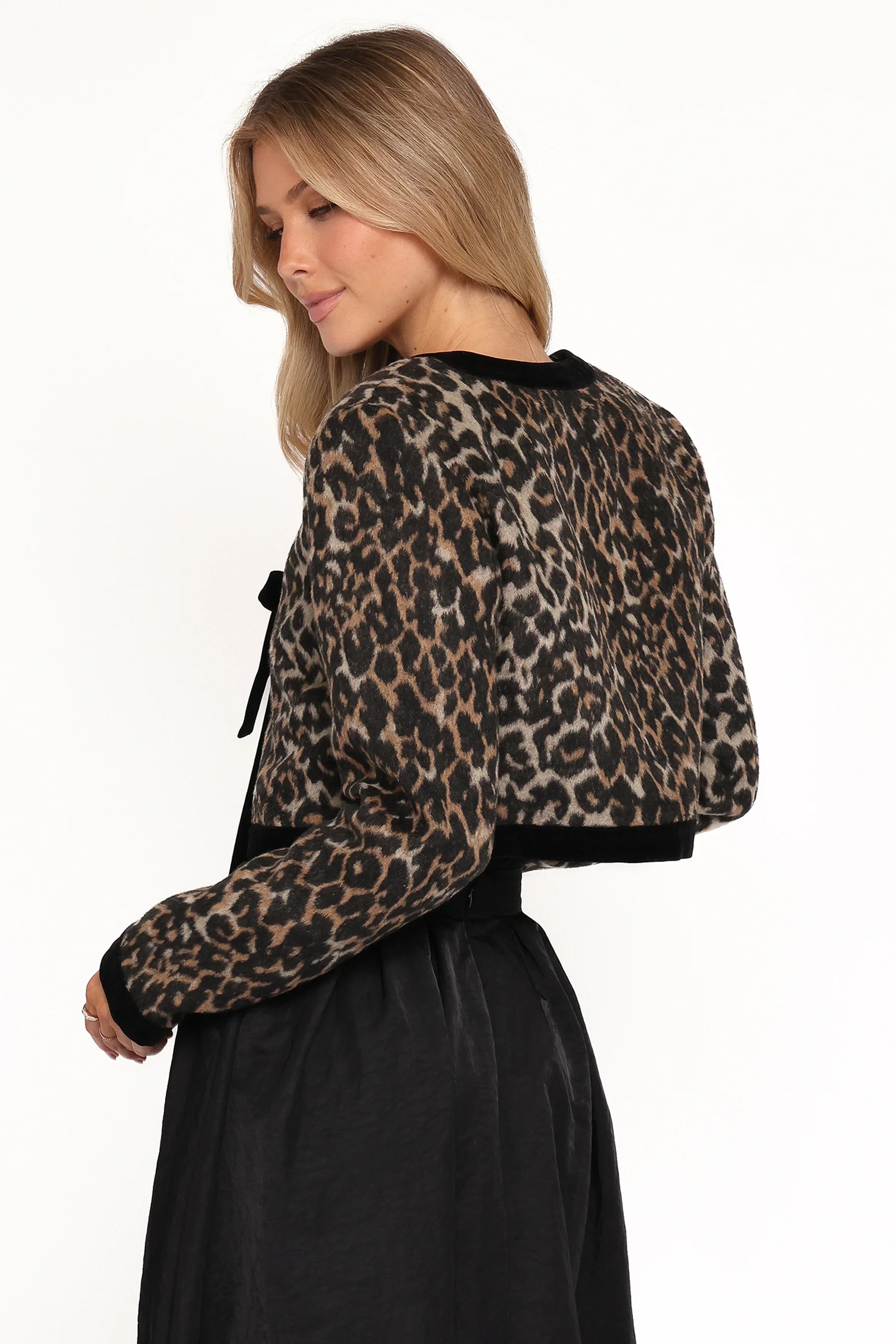 Vanna Tie Front Jacket Leopard
