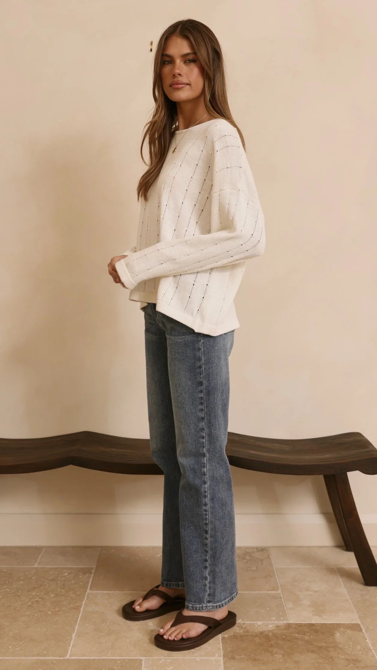 Zana Straight Leg Jeans Mid Blue