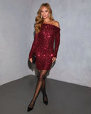 Loreena One Shoulder Sequin Mini Dress