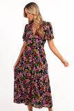 Owena Midi Dress Midnight Daisy