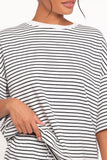 Hellen Stripe Short Set White Black Stripe