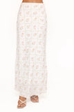 Steele Bias Maxi Skirt White Vintage Floral