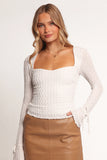 Amina Long Sleeve Top White