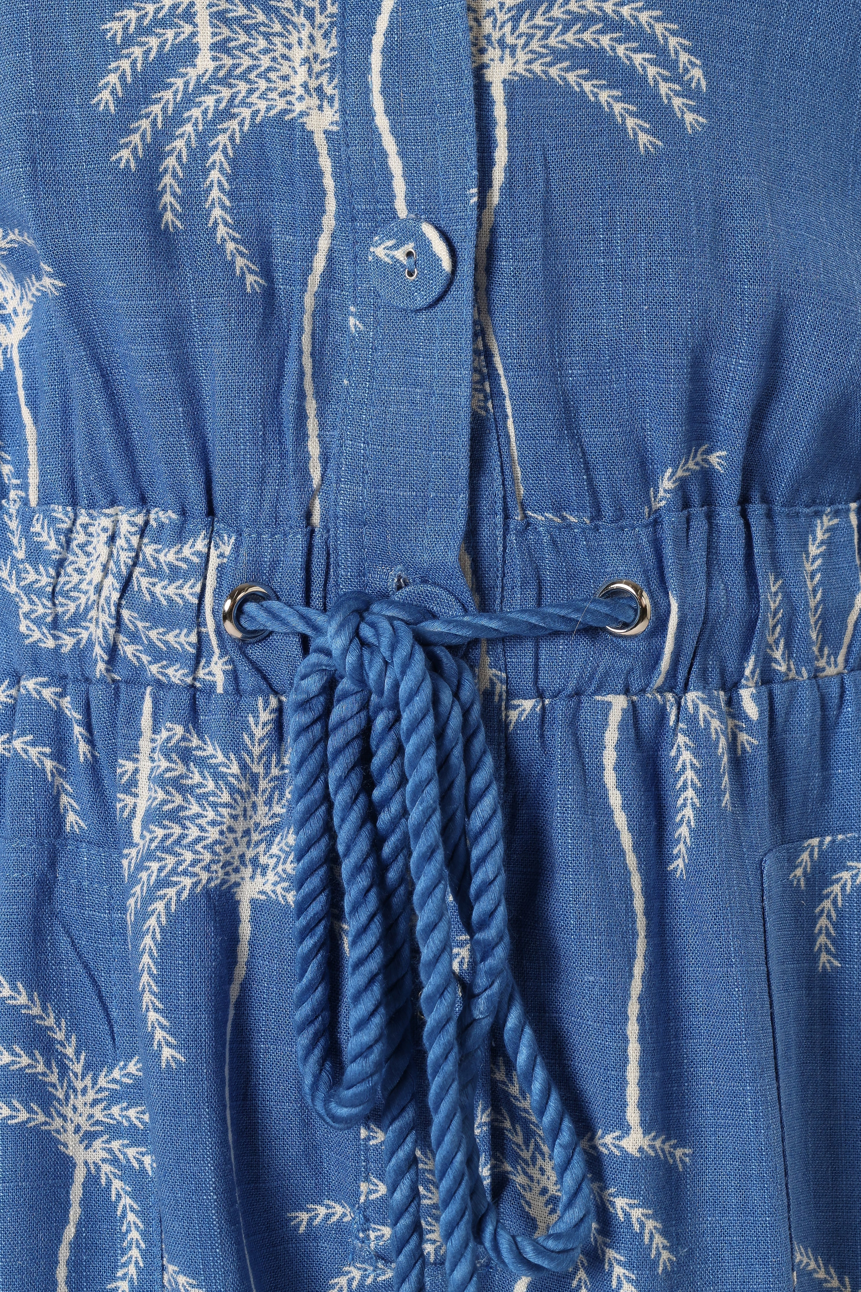 Gina Romper Blue Print