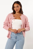 Wilde Bow Front Cardigan Blush