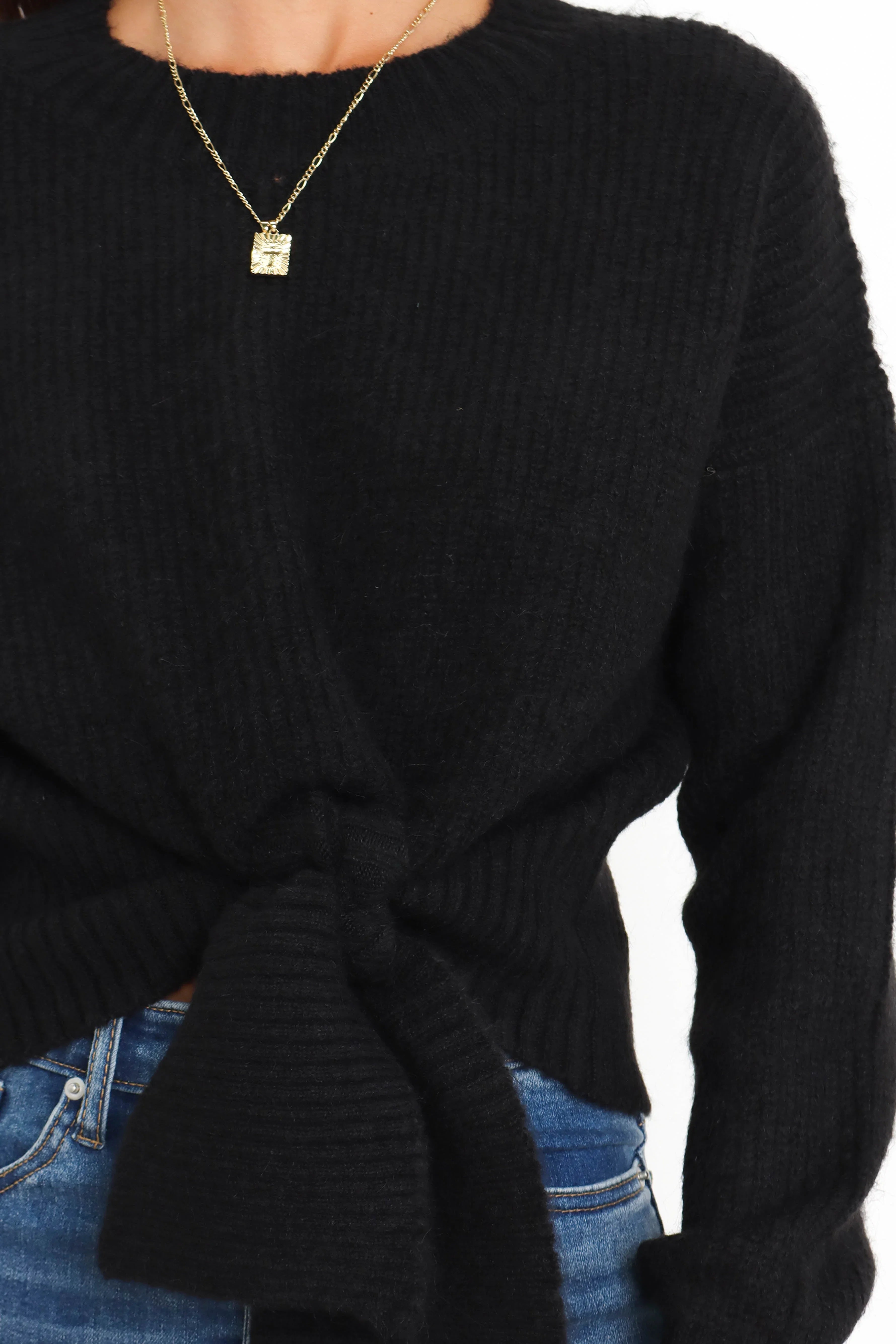 Captivate Knit Sweater Black