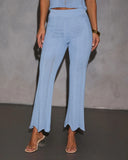 Sleek Elegance Scallop Hem Pants
