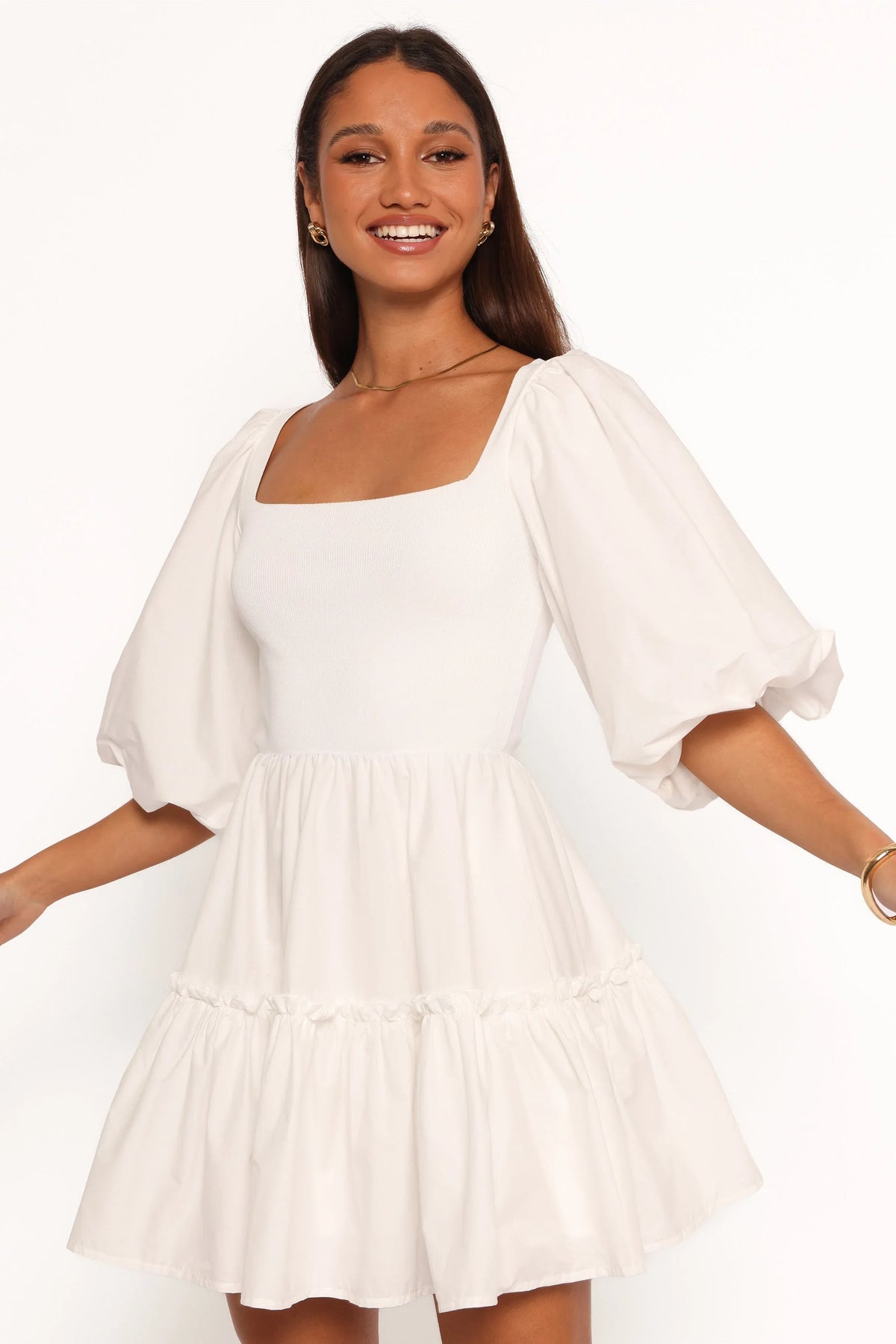 Meredith Mini Dress White
