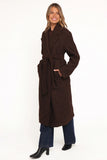 Goodie Shearling Coat Chocolate