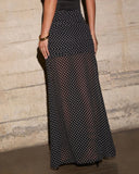 Moonstone Polka Dot Maxi Skirt
