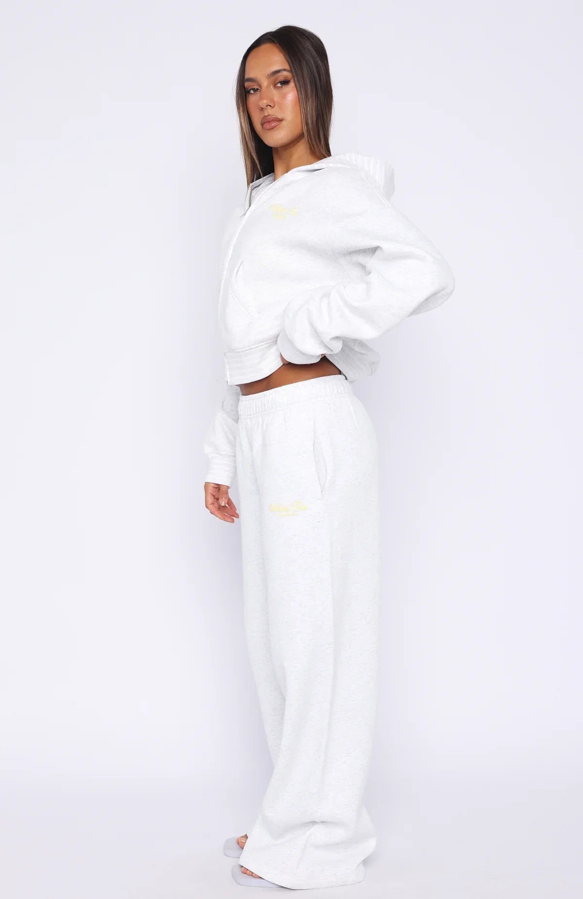Verano Sixteen Lilia Wide Leg Sweatpants Grey Marle