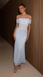 Tiarna Off The Shoulder Maxi Dress Blue