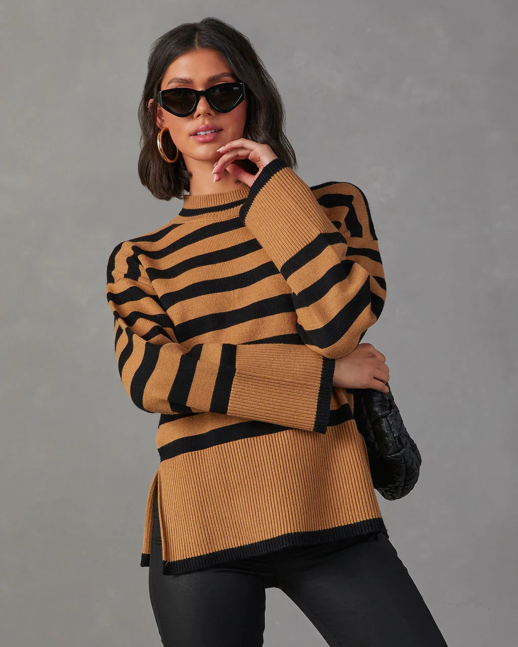 Dont Mind Me Striped Knit Sweater
