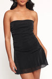 Seville Strapless Mini Dress Black