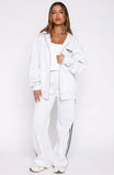 Lucky Thirteen Charise Wide Leg Sweatpants Grey Marle