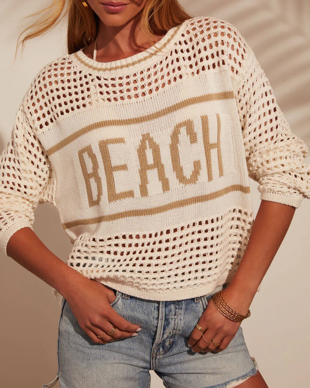 Beach Girl Woven Cover Up Sweater