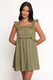 Orion Frill Strap Mini Dress Olive