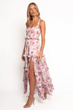 Lillee Tiered Maxi Dress Pink Bloom