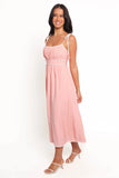 Henley Midi Dress Pink