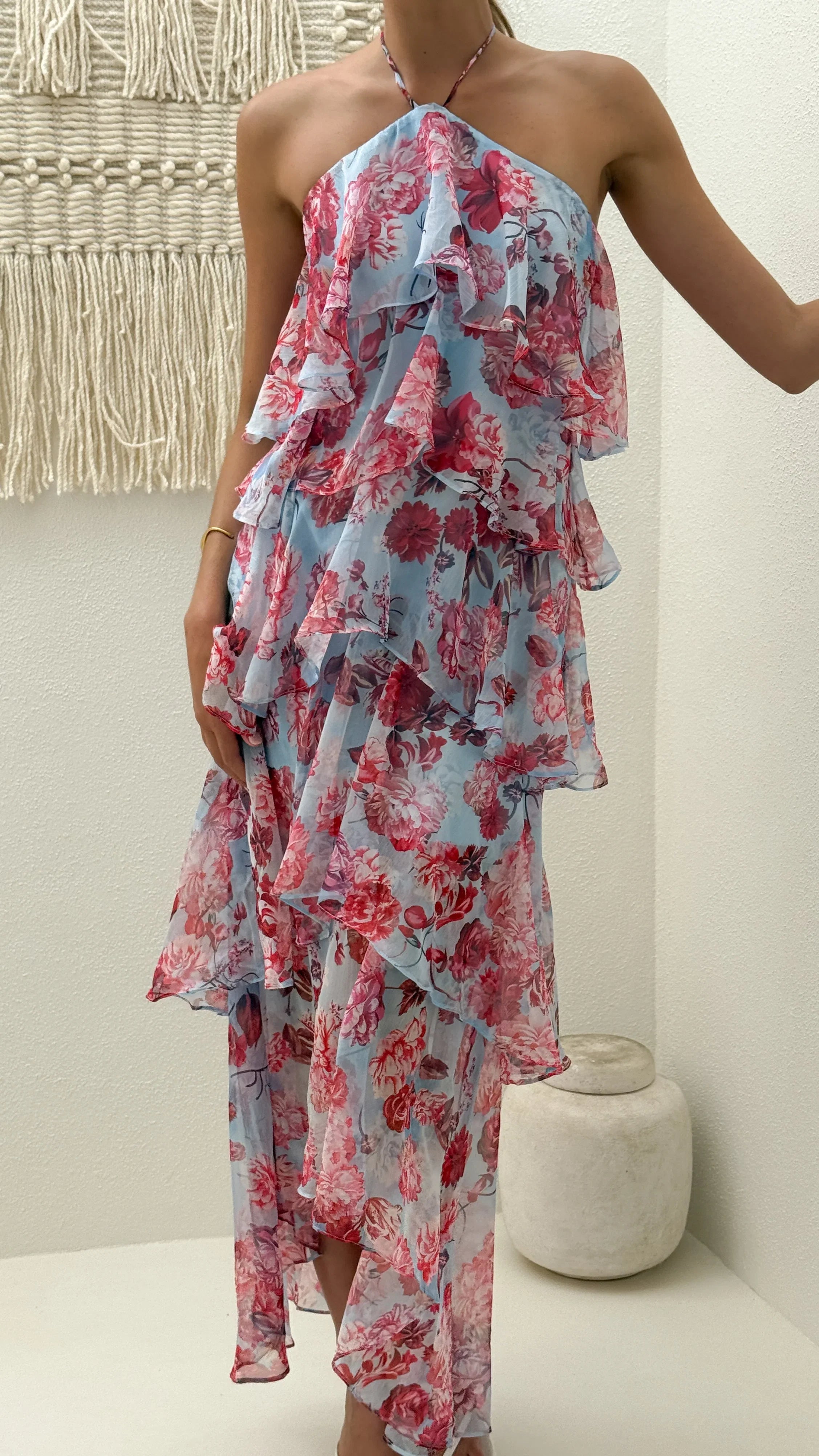 Soho Maxi Dress Pink Floral