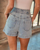 Christen Rigid High Waisted Denim Shorts
