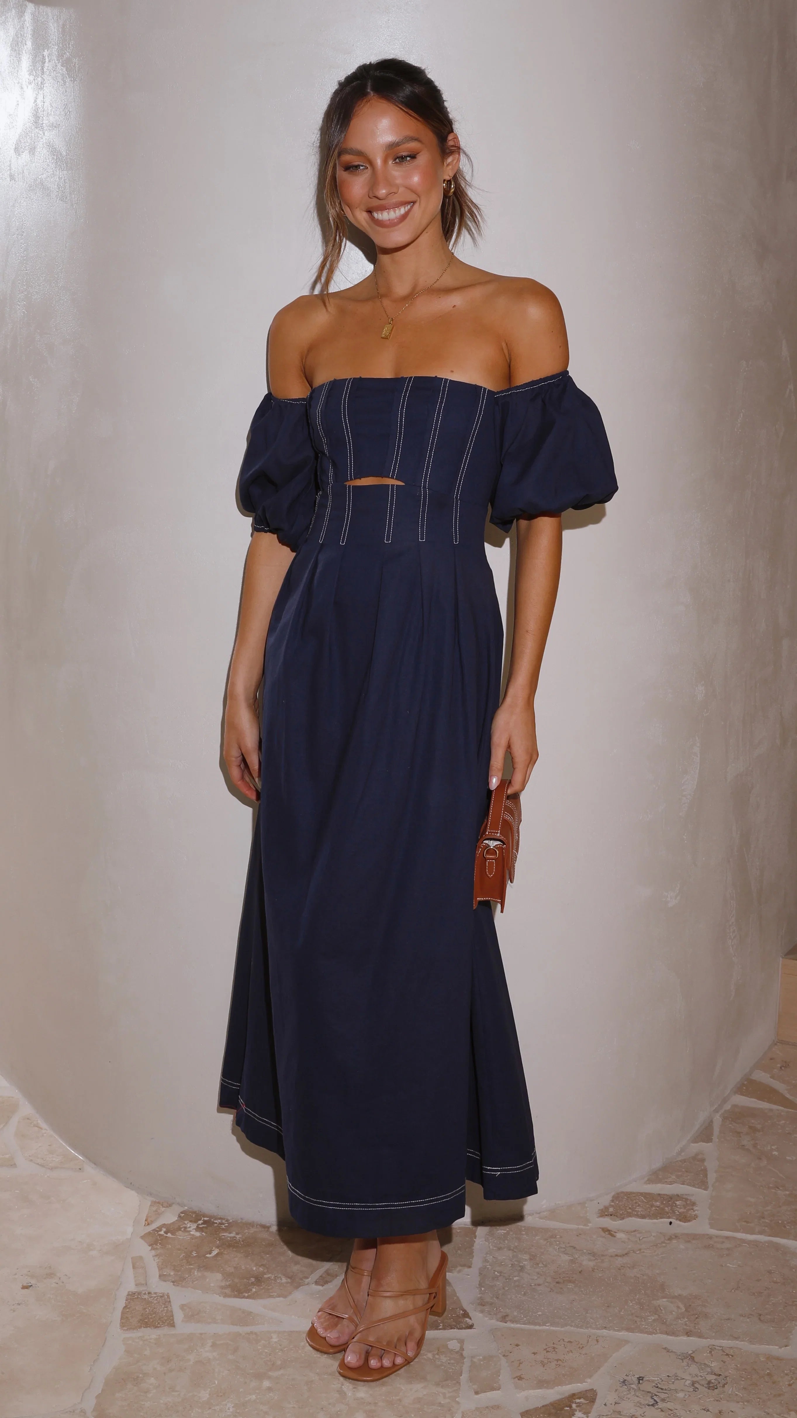 Claira Midi Dress Navy