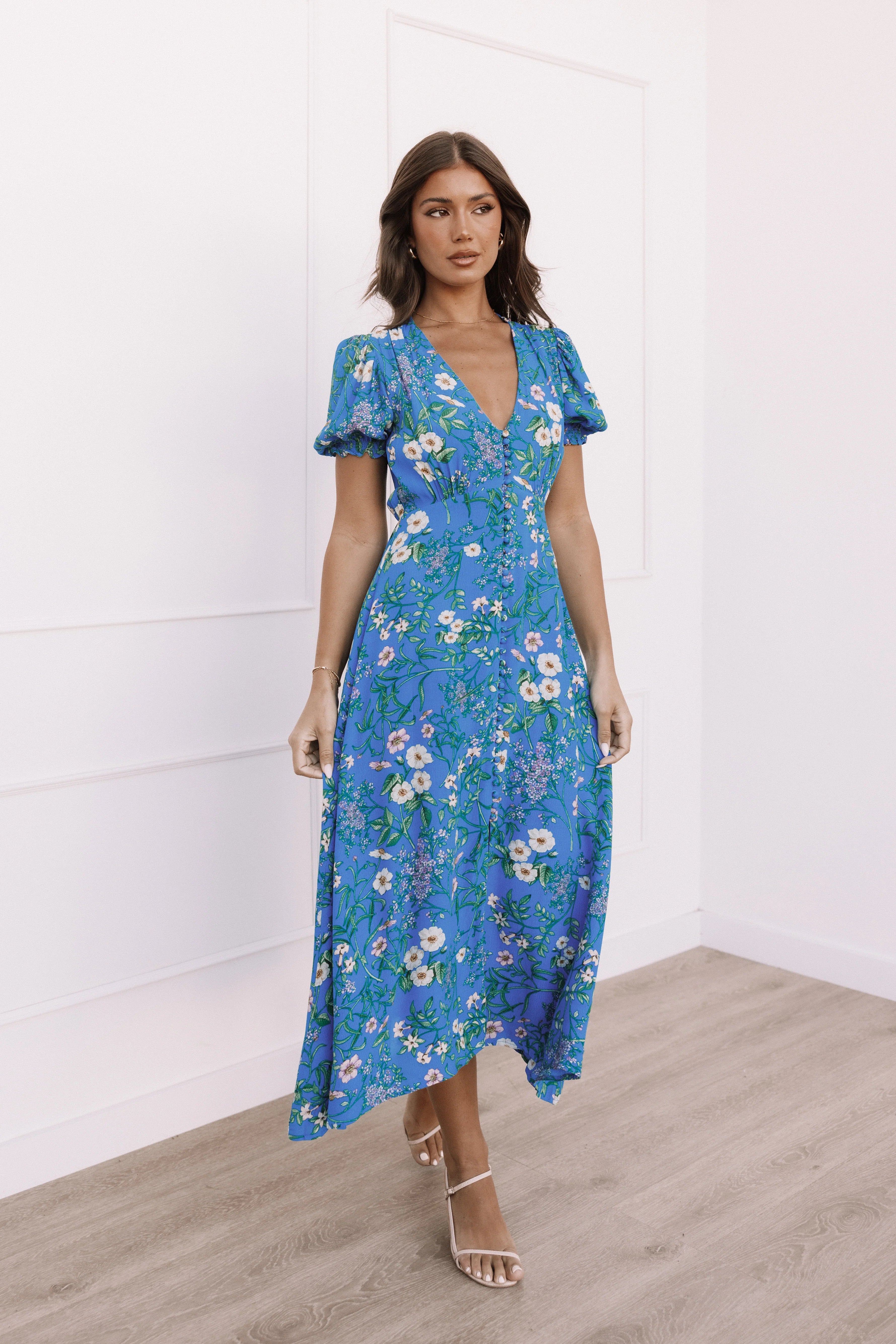 Brax Floral Dress Blue Ivy
