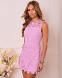 Joybelle Floral Lace Shift Mini Dress